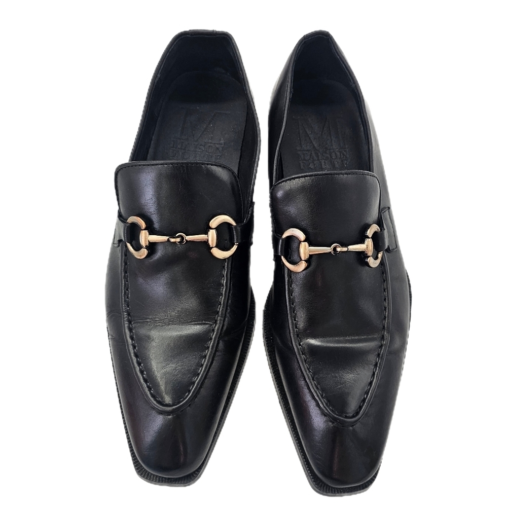 Maison Forte Lucas Bit Loafer Black Leather Size 9.5
